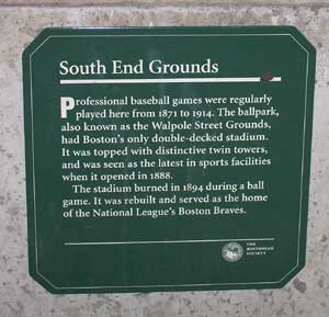 South End Plaque